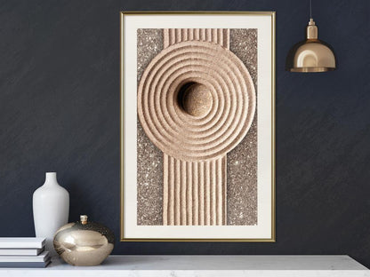 Abstract Poster Frame - Sandy Roundabout-artwork for wall with acrylic glass protection