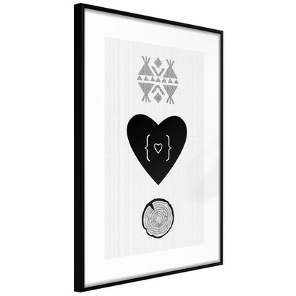 Black and white Wall Frame - Unity-artwork for wall with acrylic glass protection