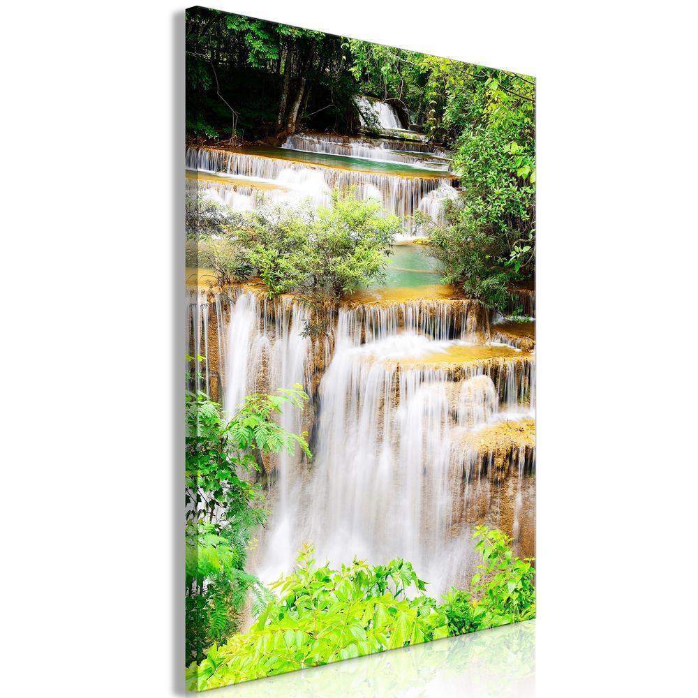 Canvas Print - Paradise Waterfall (1 Part) Vertical-ArtfulPrivacy-Wall Art Collection