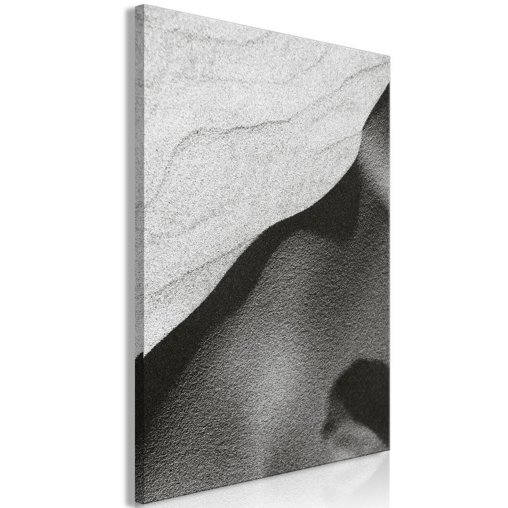 Canvas Print - Desert Shadow (1-part) - Black and White Landscape of Endless Sand-ArtfulPrivacy-Wall Art Collection