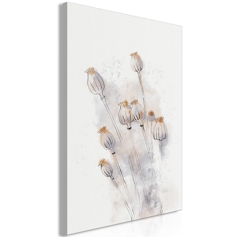 Canvas Print - Peaceful Poppies (1 Part) Vertical-ArtfulPrivacy-Wall Art Collection