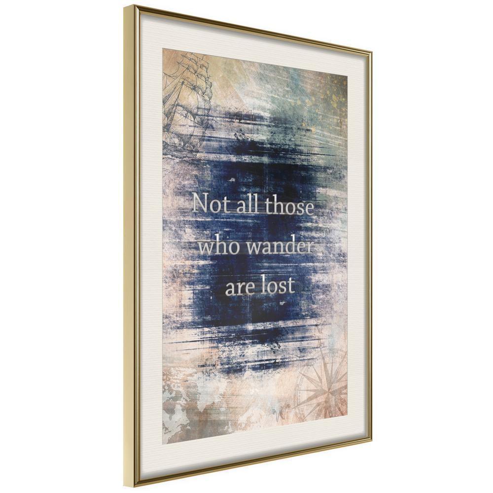 Motivational Wall Frame - Lost I-artwork for wall with acrylic glass protection