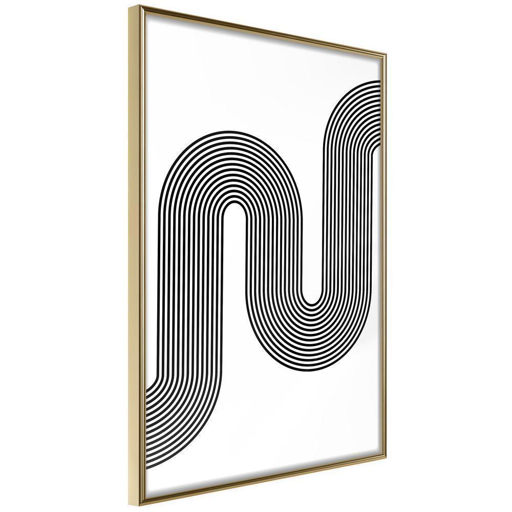 Abstract Poster Frame - Ups and Downs of Life-artwork for wall with acrylic glass protection