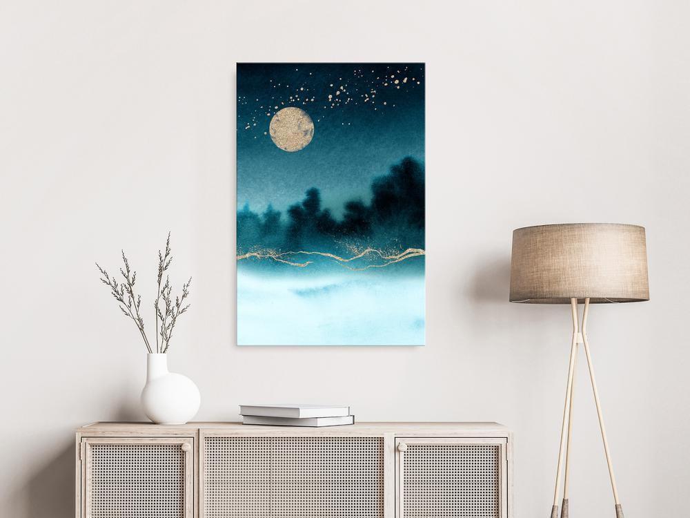 Canvas Print - Hazy Moon (1 Part) Vertical-ArtfulPrivacy-Wall Art Collection