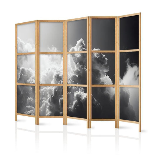 Japanese Room Divider - Extraordinary Phenomenon: The Sun Illuminating Dark Clouds