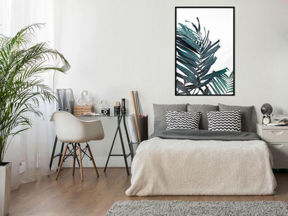 Botanical Wall Art - Evergreen Palm Leaves-artwork for wall with acrylic glass protection