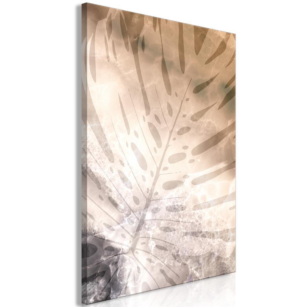 Canvas Print - Amber Monstera (1 Part) Vertical-ArtfulPrivacy-Wall Art Collection