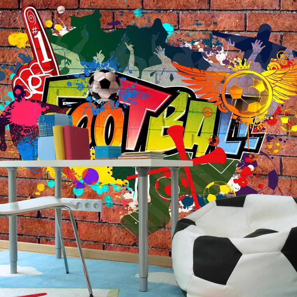 Wall Mural - Football fans!-Wall Murals-ArtfulPrivacy