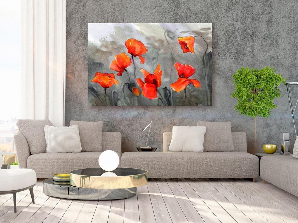 Canvas Print - Poppies (Watercolour)-ArtfulPrivacy-Wall Art Collection