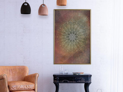 Abstract Poster Frame - Subdued Harmony-artwork for wall with acrylic glass protection