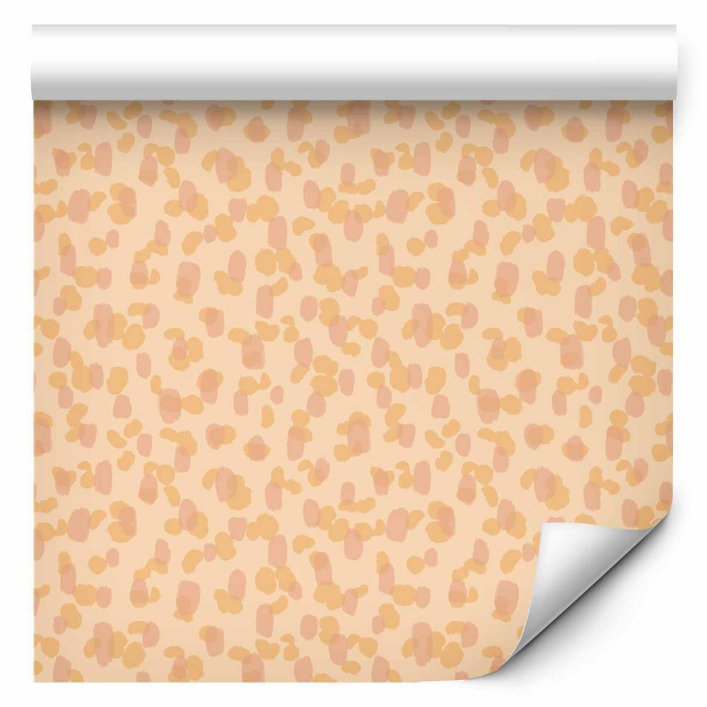 Wallpaper - Tiny Dots - optimistic pattern in peach colors