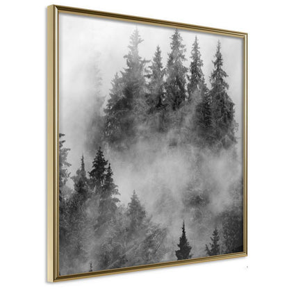 Autumn Framed Poster - Dark Landscape-artwork for wall with acrylic glass protection