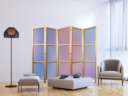 Japanese Room Divider - Rainbow Gradient - Delicate Multicolored Gradient Resembling Mist