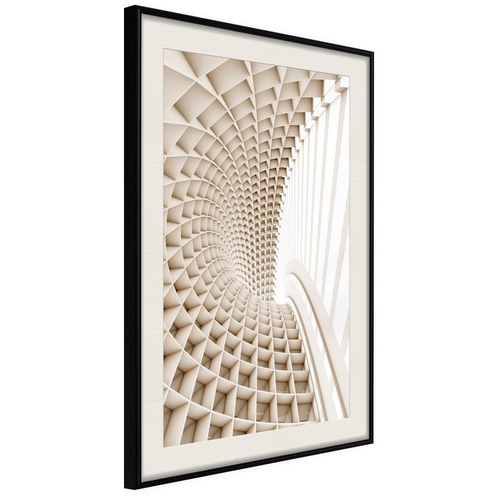 Abstract Poster Frame - Curved Library-artwork for wall with acrylic glass protection