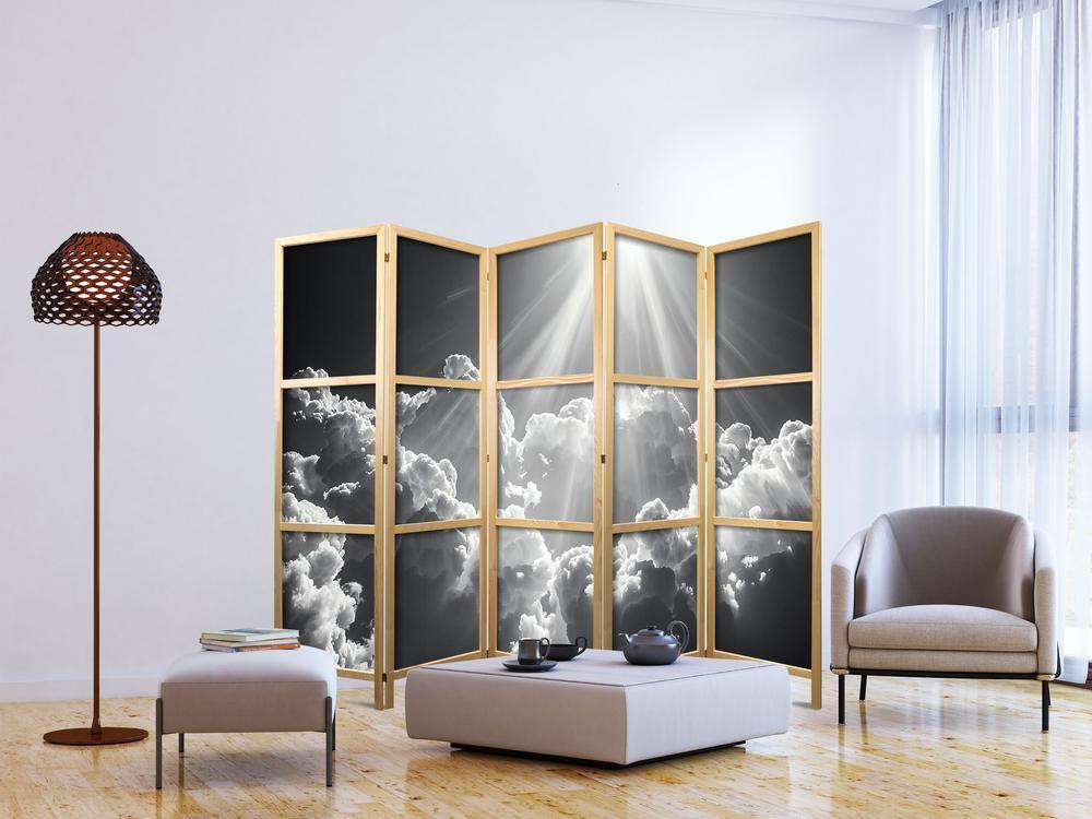 Japanese Room Divider - Hope in the Clouds: Inspiring Rays of the Sun – Awaken Emotions