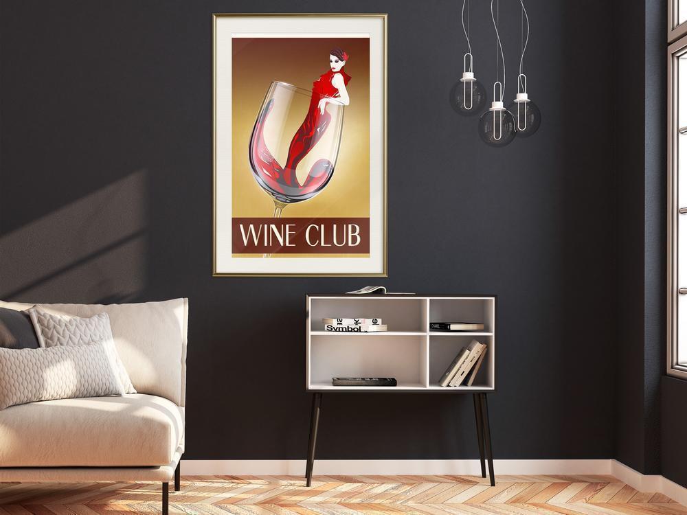 Typography Framed Art Print - Woman is Like a Wine-artwork for wall with acrylic glass protection