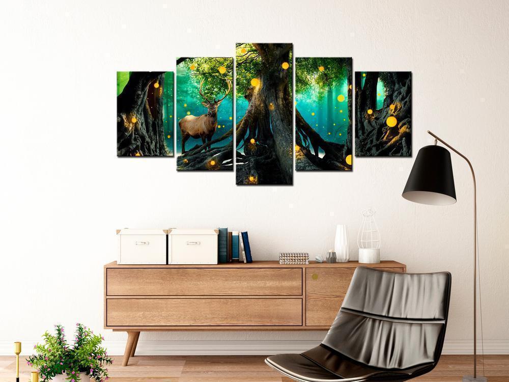 Canvas Print - Enchanted Forest (5 Parts) Wide-ArtfulPrivacy-Wall Art Collection