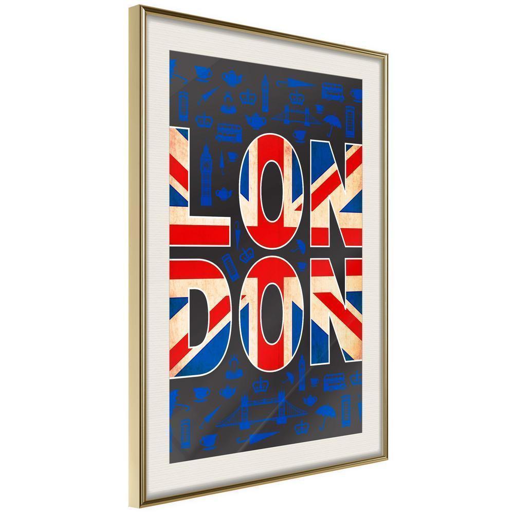 Wall Art Framed - London-artwork for wall with acrylic glass protection