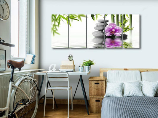 Canvas Print - Water Garden (5 Parts) Narrow