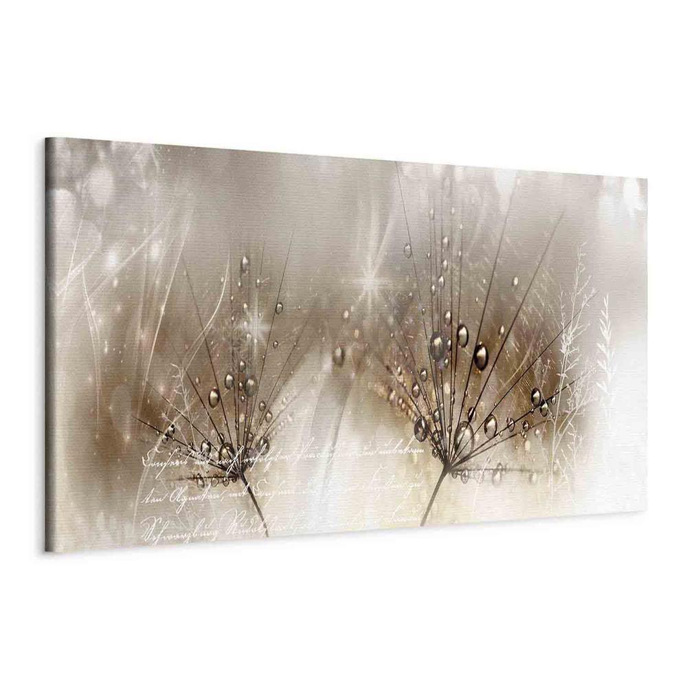 Canvas Print - Drops of Dew (1 Part) Brown Narrow