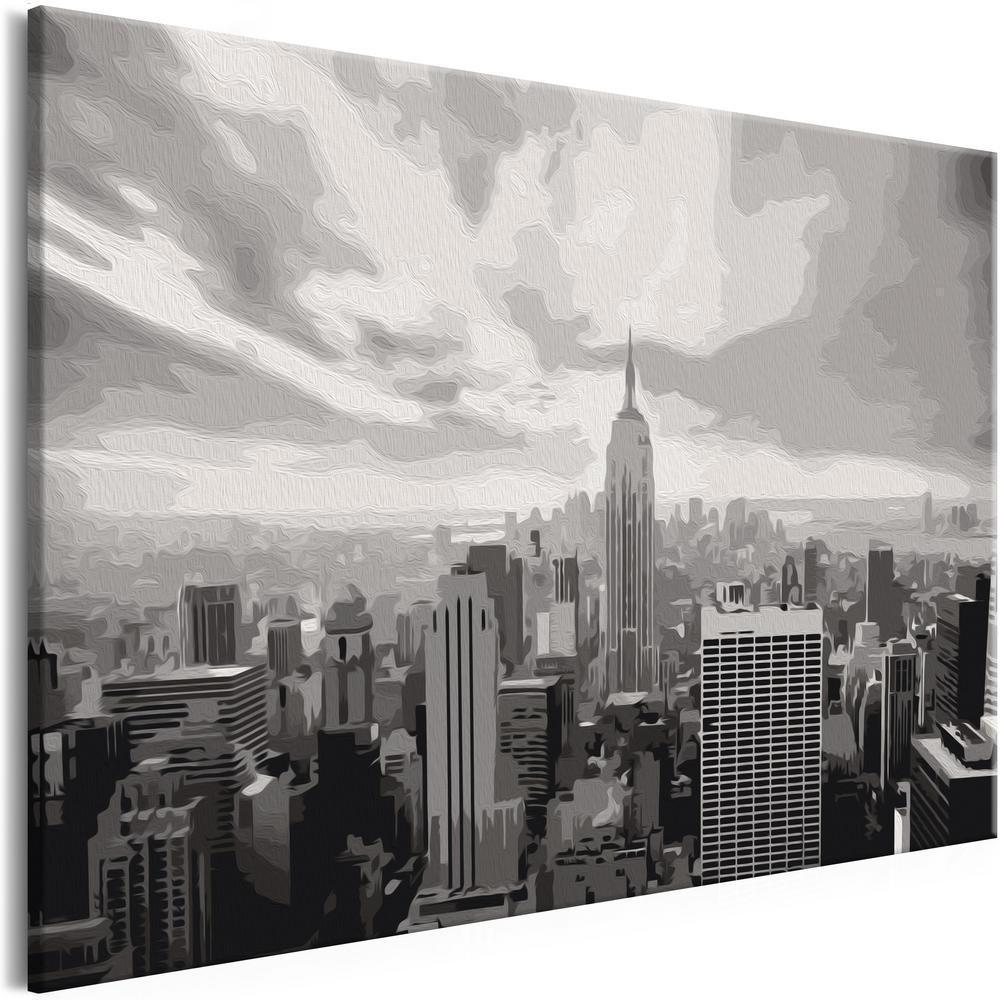 Start learning Painting - Paint By Numbers Kit - Grey New York - new hobby