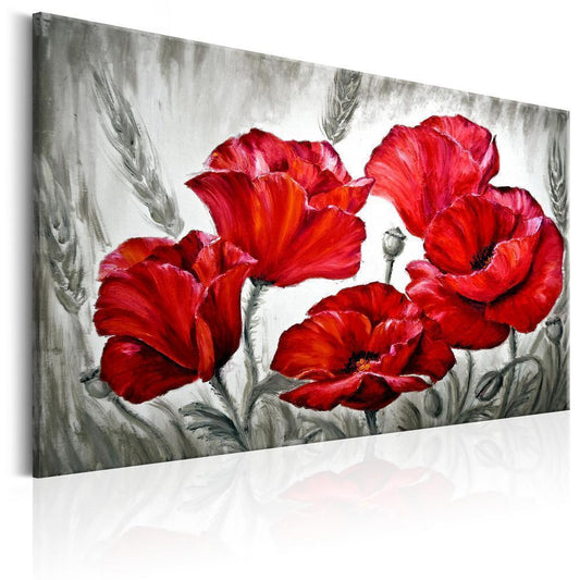 Canvas Print - Poppies in Wheat-ArtfulPrivacy-Wall Art Collection