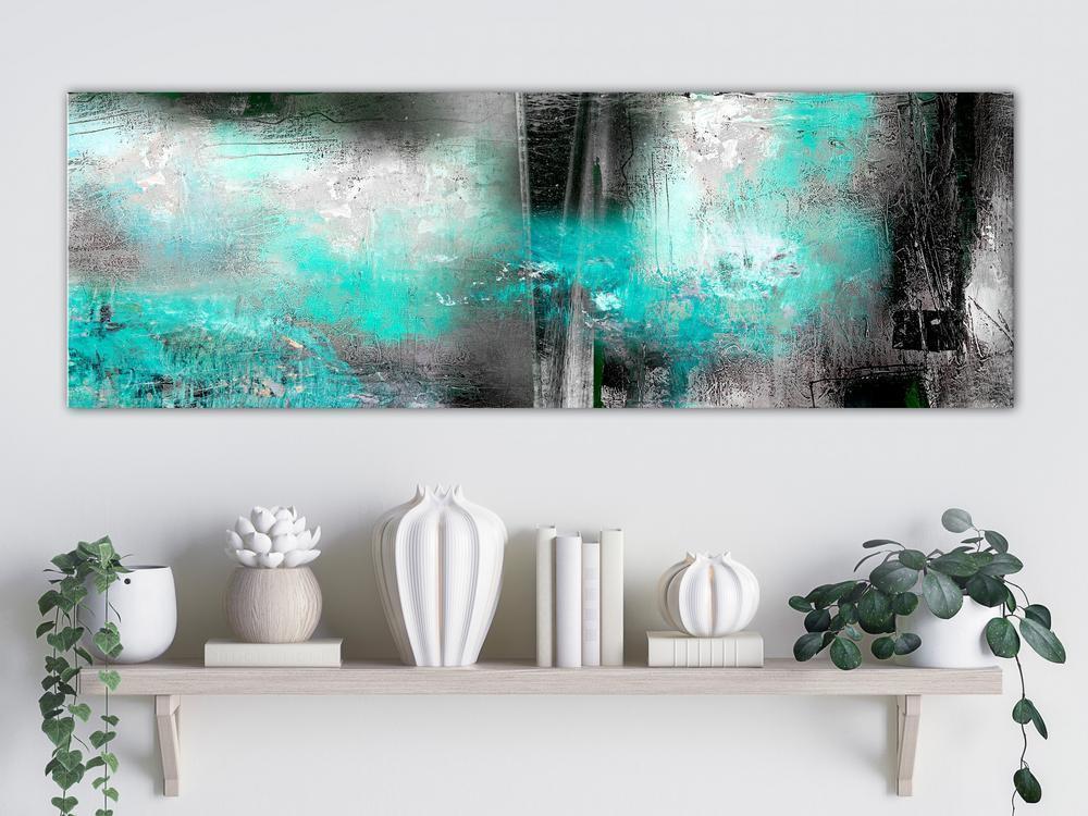 Canvas Print - Turquoise Fog (1 Part) Narrow-ArtfulPrivacy-Wall Art Collection