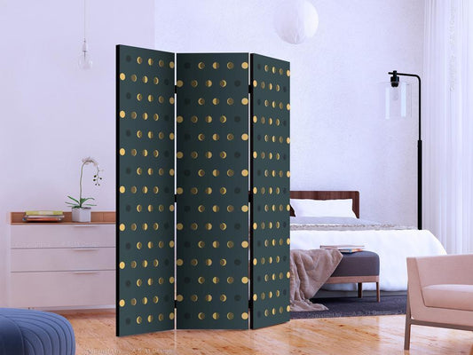 Decorative partition-Room Divider - Dots-Folding Screen Wall Panel by ArtfulPrivacy