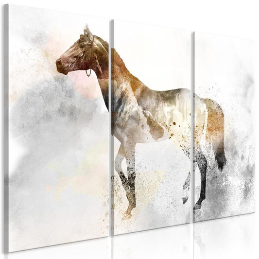 Canvas Print - Fiery Steed (3 Parts)-ArtfulPrivacy-Wall Art Collection