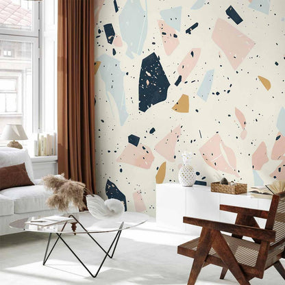 Wall Mural - Terrazzo with Large Scaled Stones in Subdued Colors