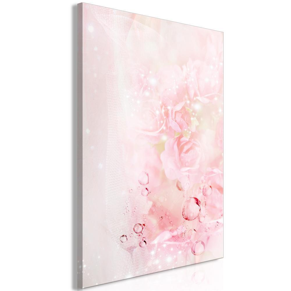 Canvas Print - Pink Nature (1 Part) Vertical-ArtfulPrivacy-Wall Art Collection