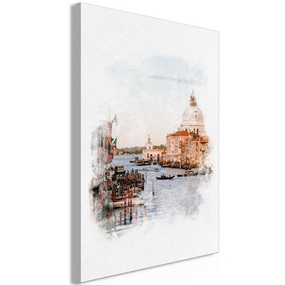 Canvas Print - Watercolour Venice (1 Part) Vertical-ArtfulPrivacy-Wall Art Collection