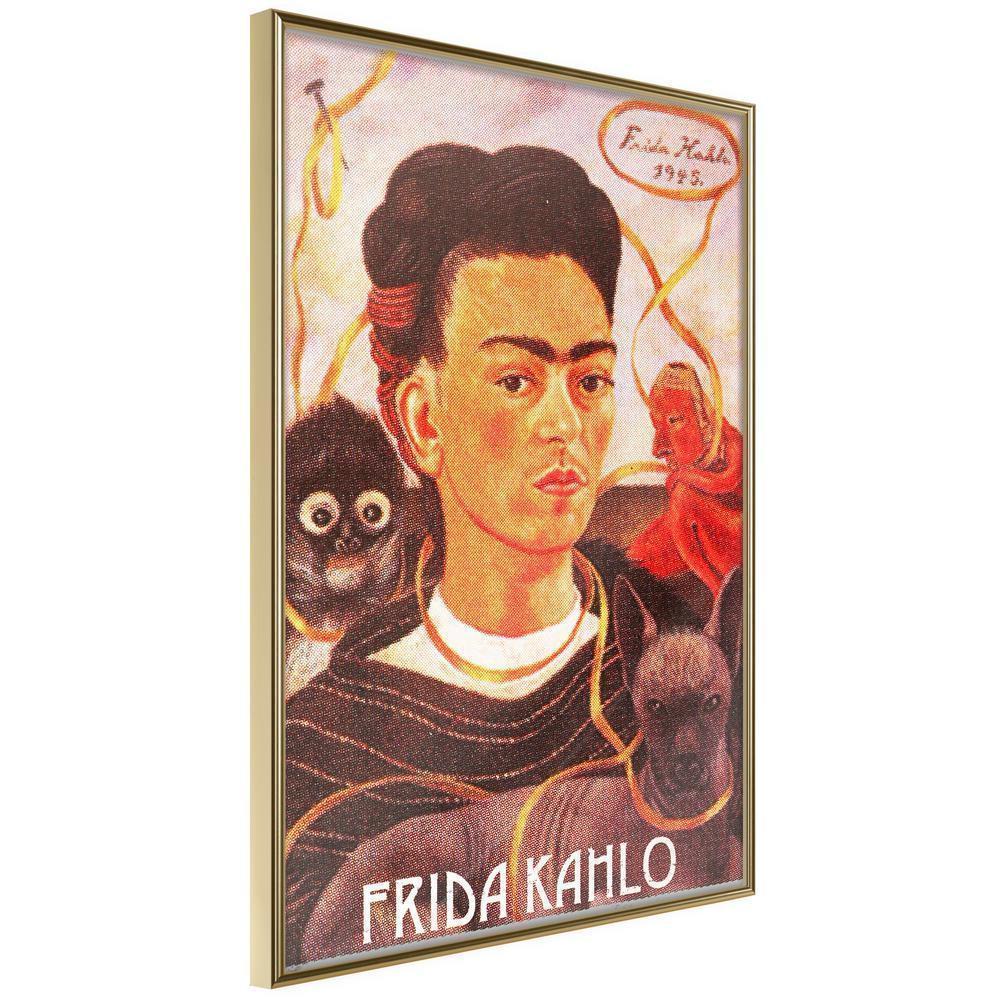 Wall Decor Portrait - Frida Khalo – Self-Portrait-artwork for wall with acrylic glass protection