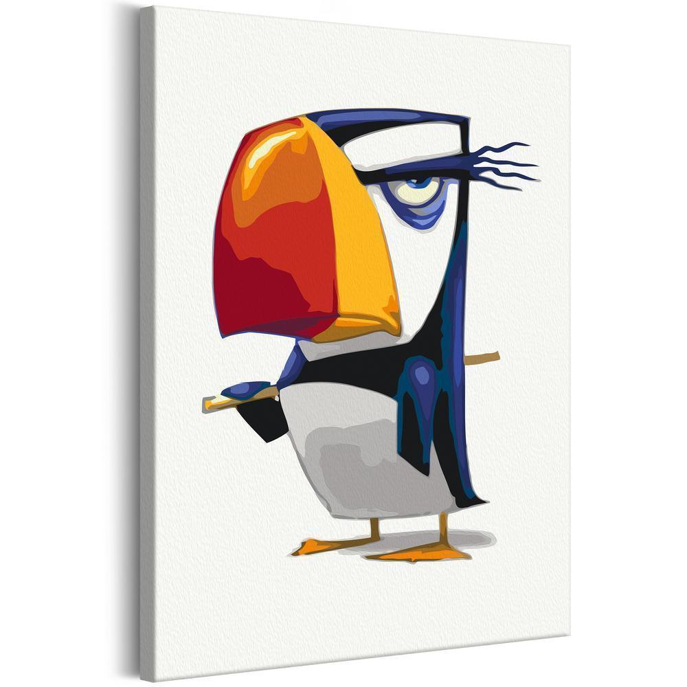 Start learning Painting - Paint By Numbers Kit - Grumpy Penguin - new hobby