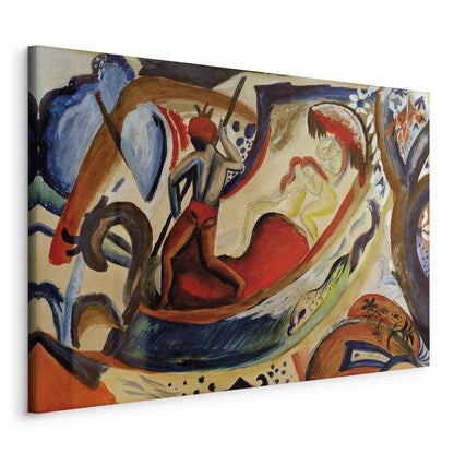 Canvas Print - Nackte Mädchen in der Barke (August Macke)