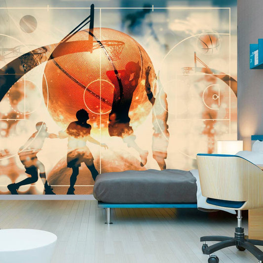 Wall Mural - I love basketball!-Wall Murals-ArtfulPrivacy