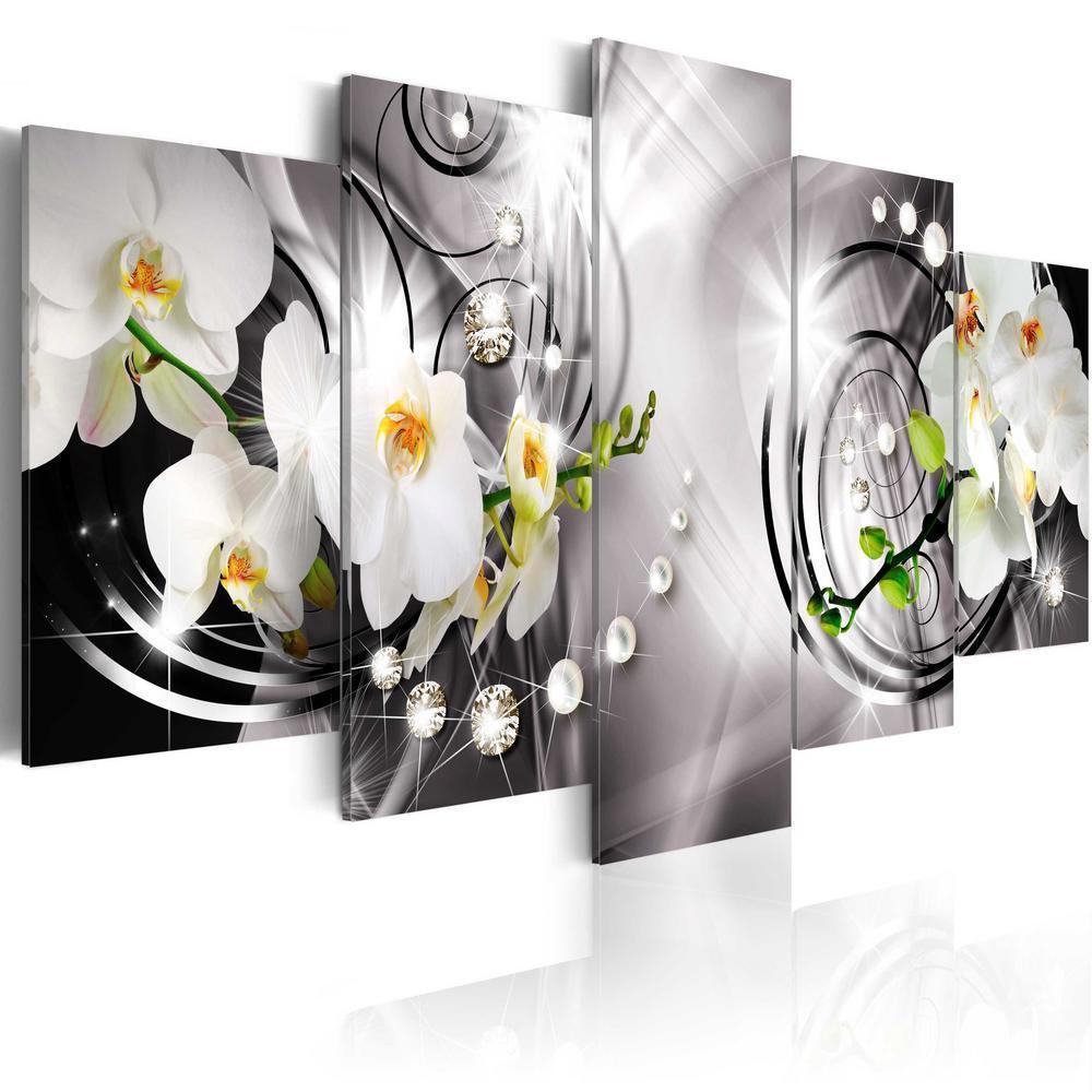 Canvas Print - Orchid pearls and diamonds-ArtfulPrivacy-Wall Art Collection