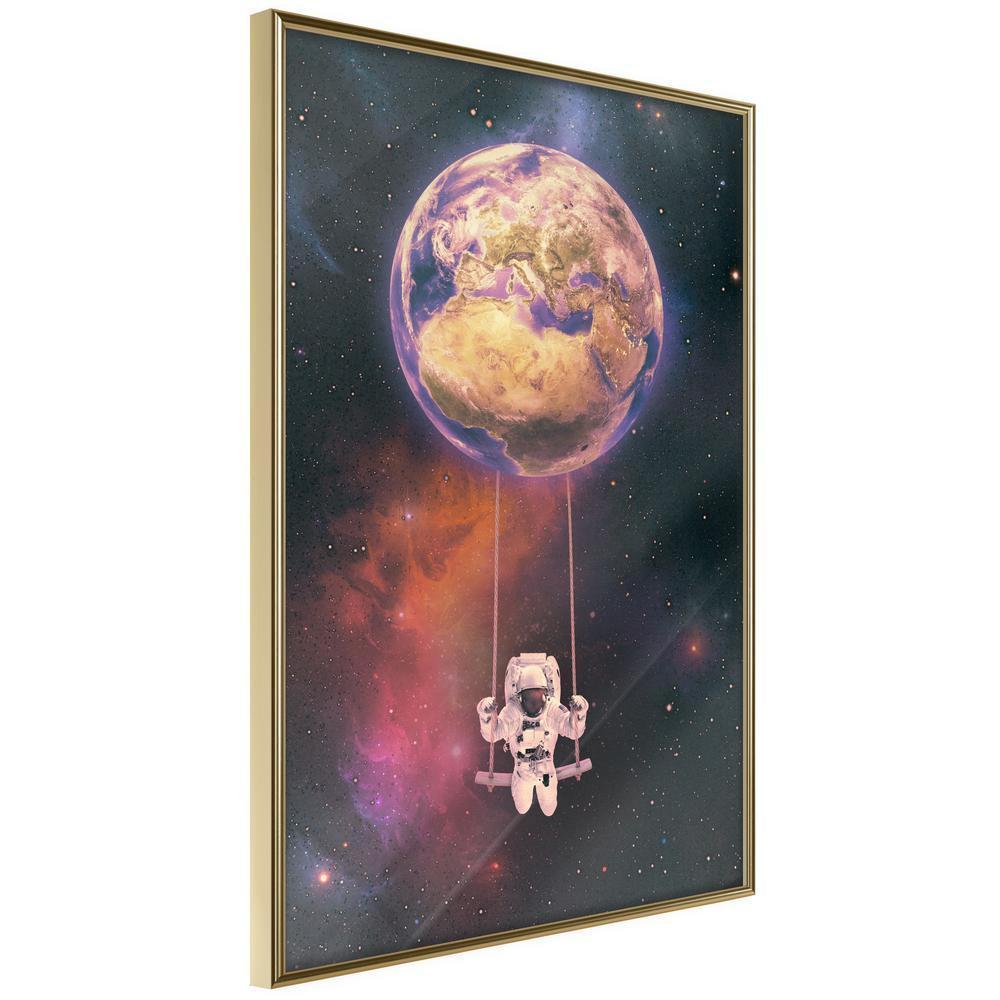 Abstract Poster Frame - The Whole World is a Playground-artwork for wall with acrylic glass protection