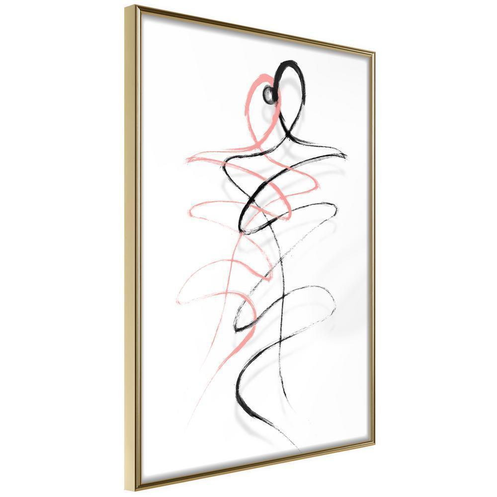 Abstract Poster Frame - Dancing Souls-artwork for wall with acrylic glass protection