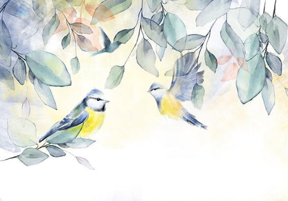 Wall Mural - Colorful Titmouse-Wall Murals-ArtfulPrivacy