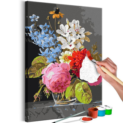 Start learning Painting - Paint By Numbers Kit - Bouquet in a Glass - new hobby
