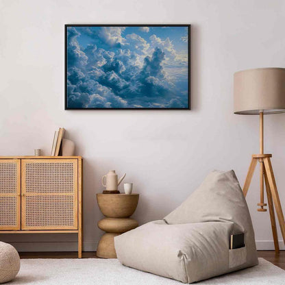 Canvas Print - Ocean in the Air: Waving Clouds Reflecting Morning Light