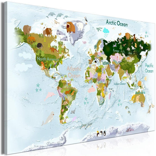 Canvas Print - World Animals (1 Part) Wide