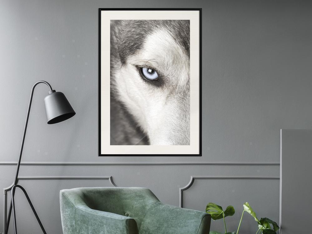 Frame Wall Art - Azure Eye-artwork for wall with acrylic glass protection