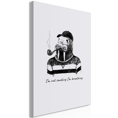 Canvas Print - I'm Not Smoking I'm Breathing (1 Part) Vertical