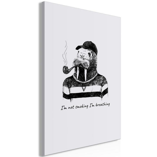 Canvas Print - I'm Not Smoking I'm Breathing (1 Part) Vertical