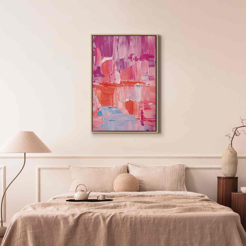 Canvas Print - Colorful Contrasts - Energetic Color Transitions in Shades of Pink