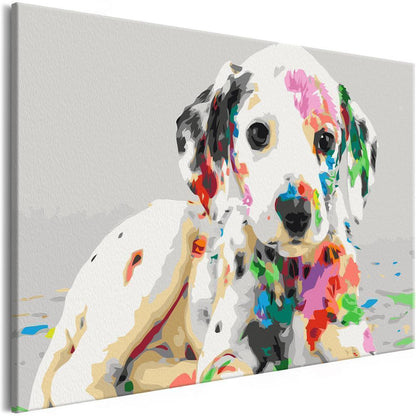 Start learning Painting - Paint By Numbers Kit - Colourful Puppy - new hobby