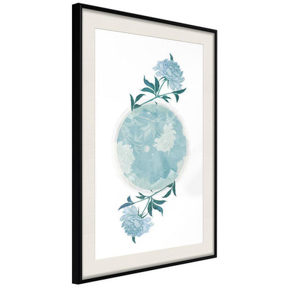 Botanical Wall Art - World in Shades of Blue-artwork for wall with acrylic glass protection