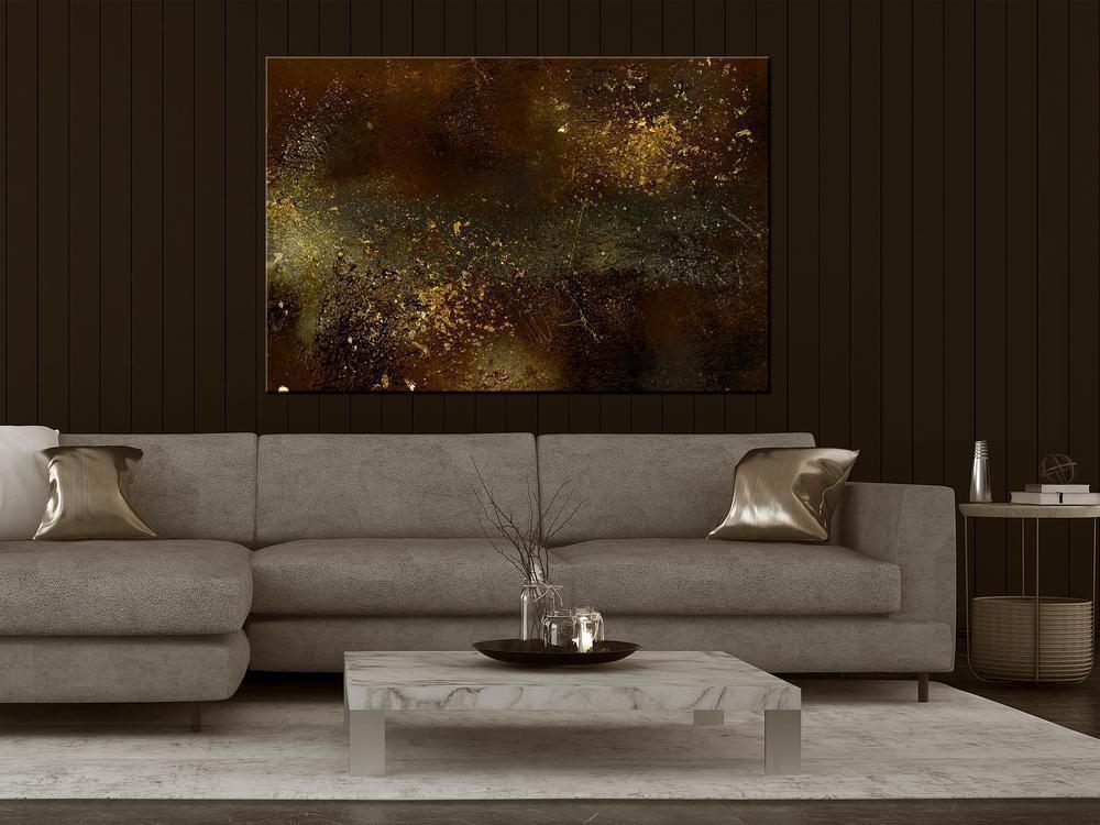 Impression sur toile - Constellation dorée (1 partie) Large